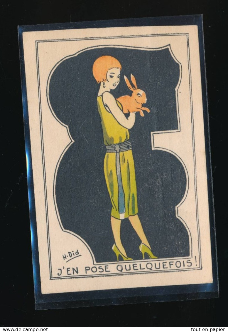 CPA Illustration Signée H.DID - J'en Pose Quelquefois - Femme Lapin - - Série N. 13 - E.R. Paris - Autres & Non Classés