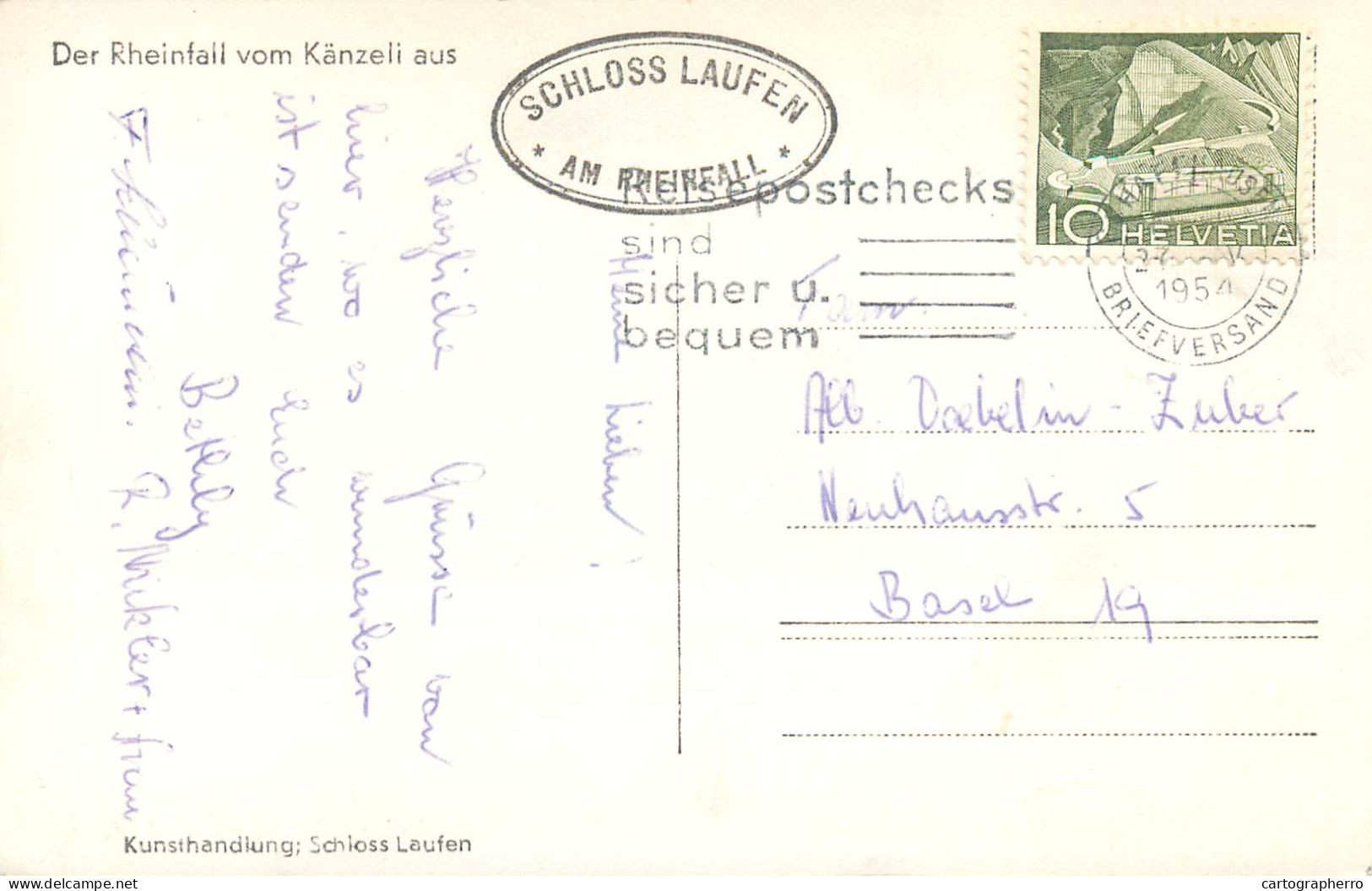 Postcard Switzerland Der Rheinfall Vom Kanzeli - Other & Unclassified