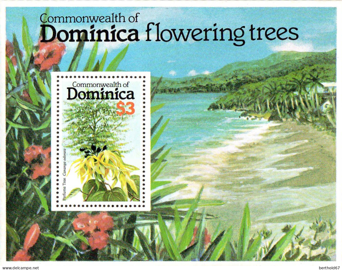 Dominica Bloc N** Yv: 58 Mi:58 Flowering Trees - Dominique (1978-...)