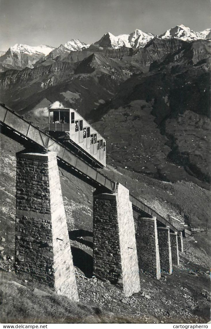 Postcard Switzerland Niesenbahn Wetterhorn 1955 - Sonstige & Ohne Zuordnung