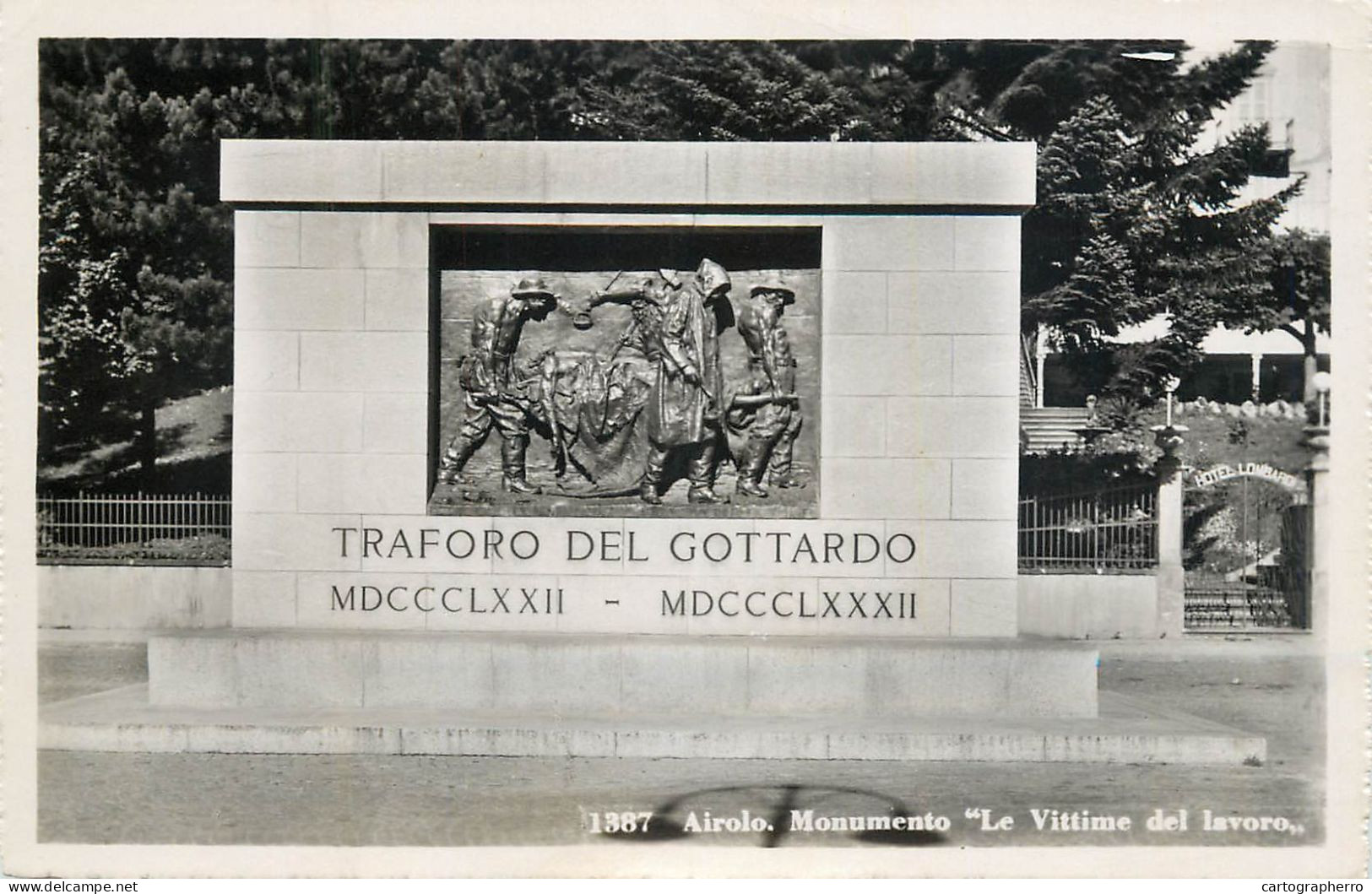 Postcard Switzerland Airolo Monument For Lavoro Victims - Other & Unclassified