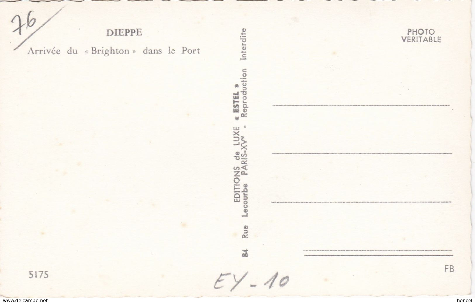 DIEPPE. Arrivée Du Bateau "BRIGHTON" Dans Le Port - Dieppe