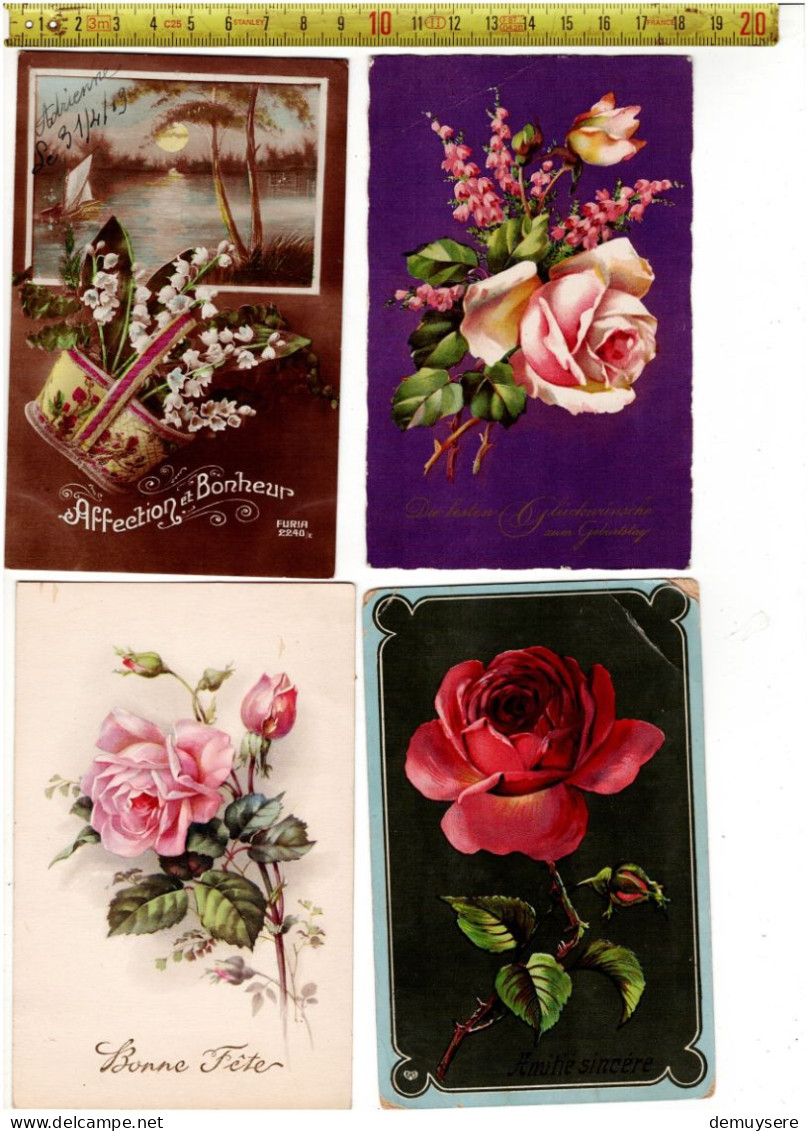 SOLDE 3281 - 76 POSTKAARTEN MET BLOEMEN - 76 CARTES POSTALES AVEC FLEURS