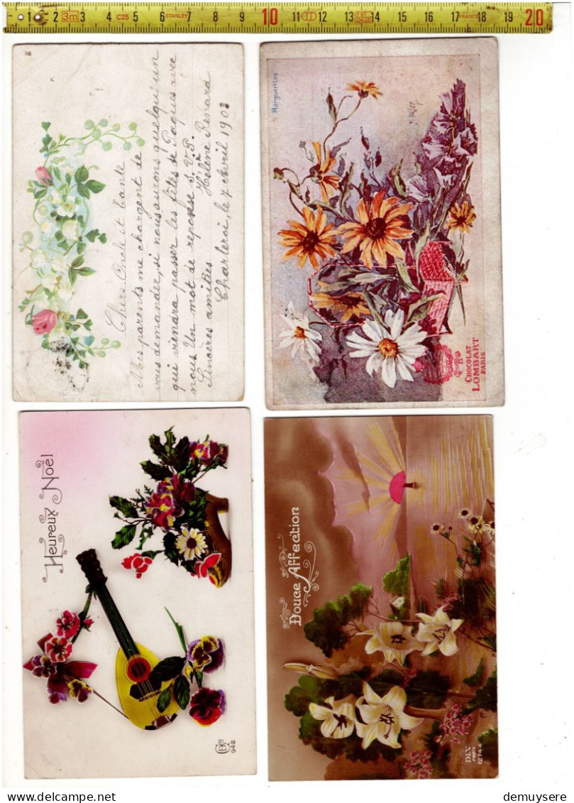 SOLDE 3281 - 76 POSTKAARTEN MET BLOEMEN - 76 CARTES POSTALES AVEC FLEURS