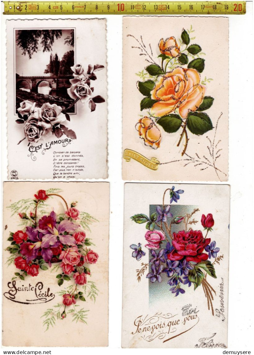 SOLDE 3281 - 76 POSTKAARTEN MET BLOEMEN - 76 CARTES POSTALES AVEC FLEURS