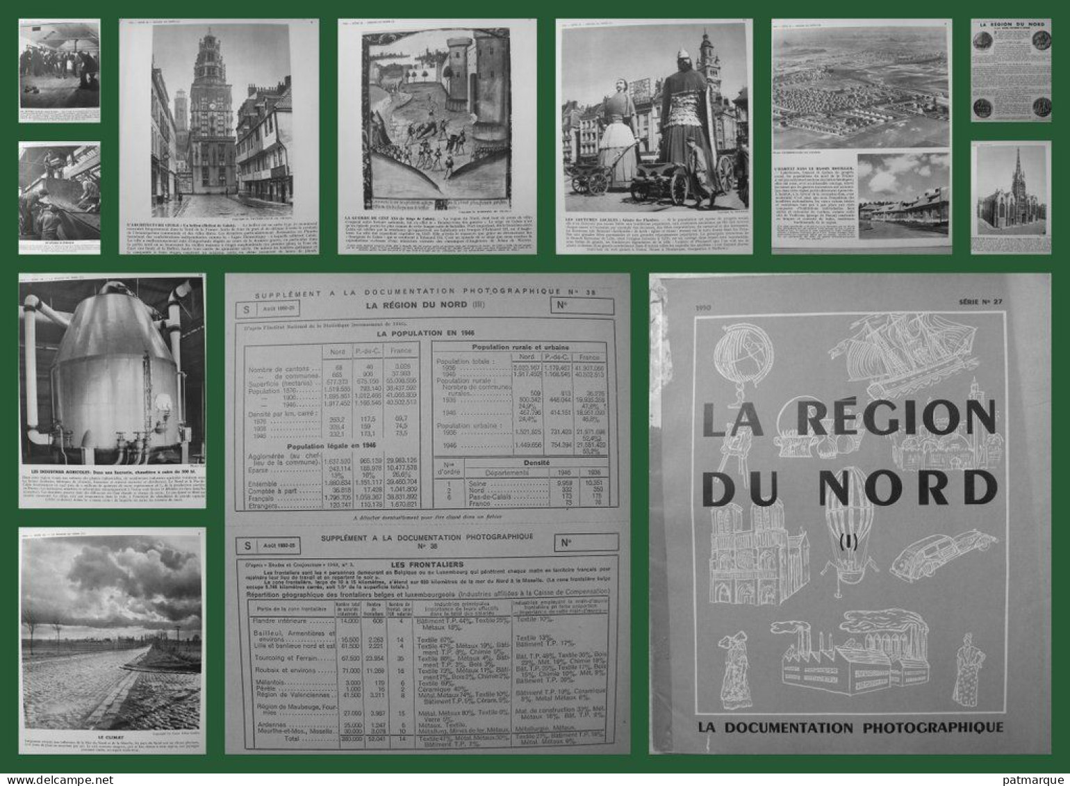 LA REGION DU NORD (1-2 Et 3 ) Lot De 3 Fascicules 1950 - Picardie - Nord-Pas-de-Calais