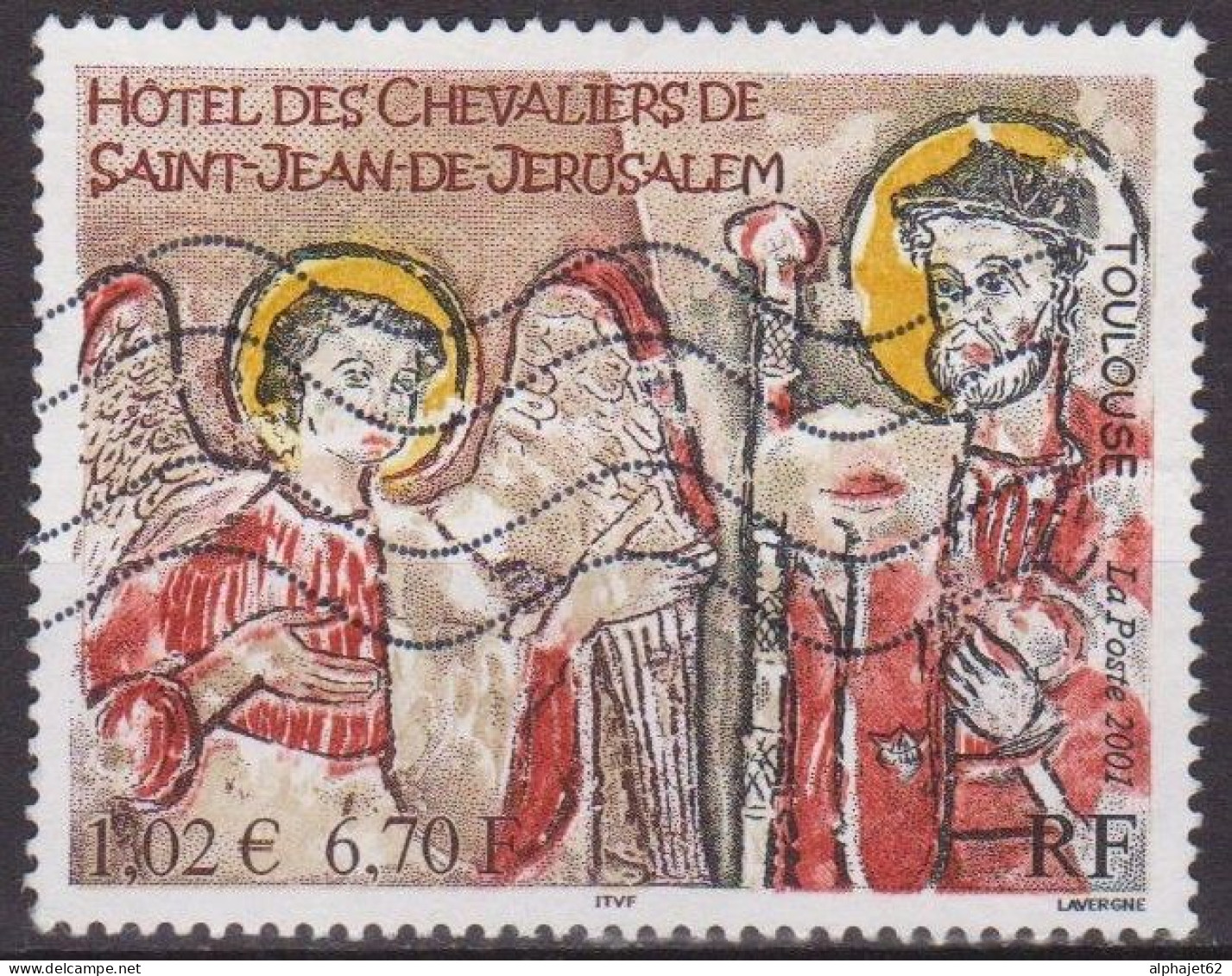 Art - Hotel Des Chevaliers De Saint Jean De Jérusalem - FRANCE - Toulouse: Peinture Murale - N° 3385 - 2001 - Oblitérés