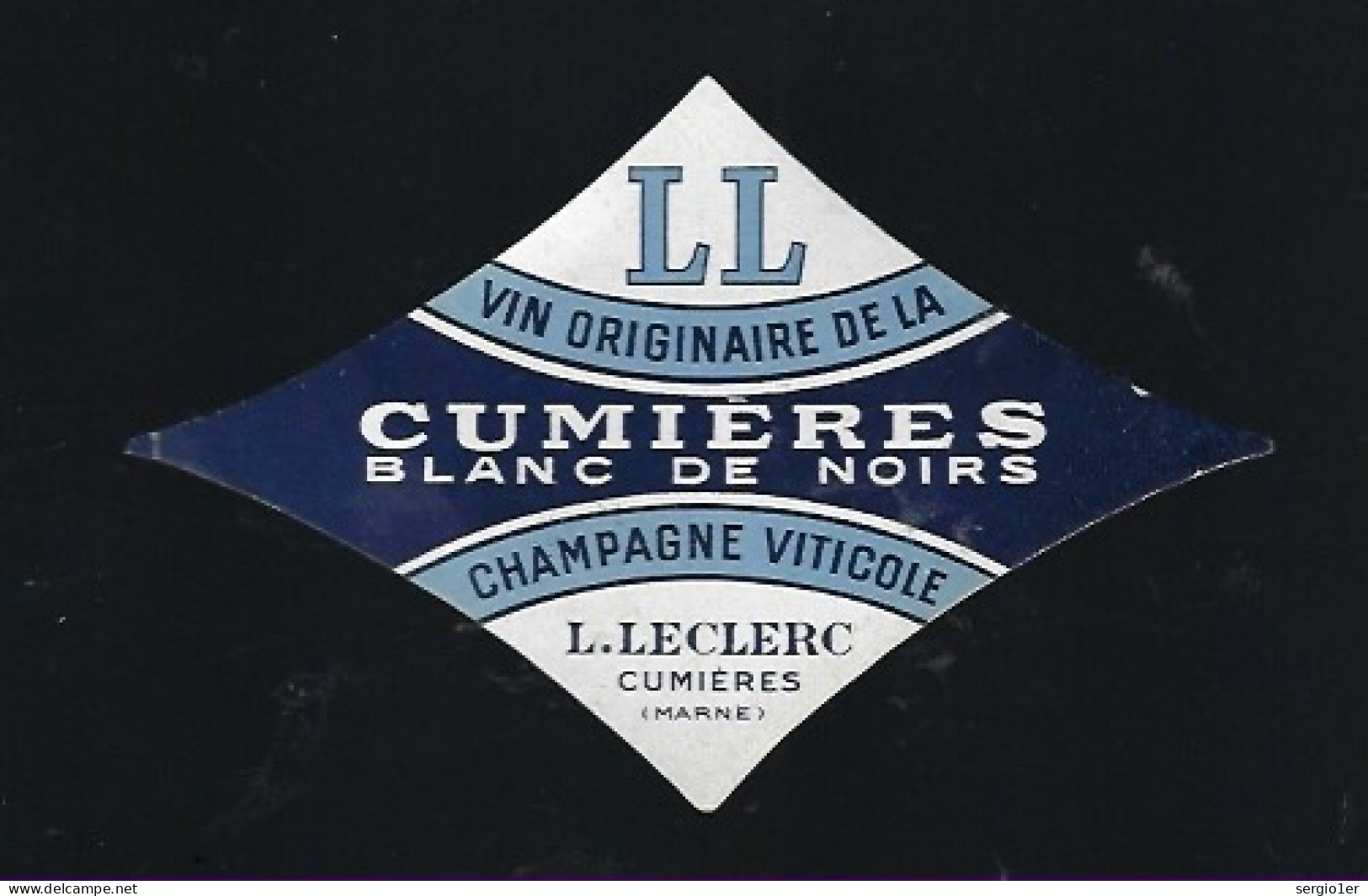 Etiquette Champagne Blanc De Noirs  LL L Leclerc    Cumieres  Marne 51 - Champagner