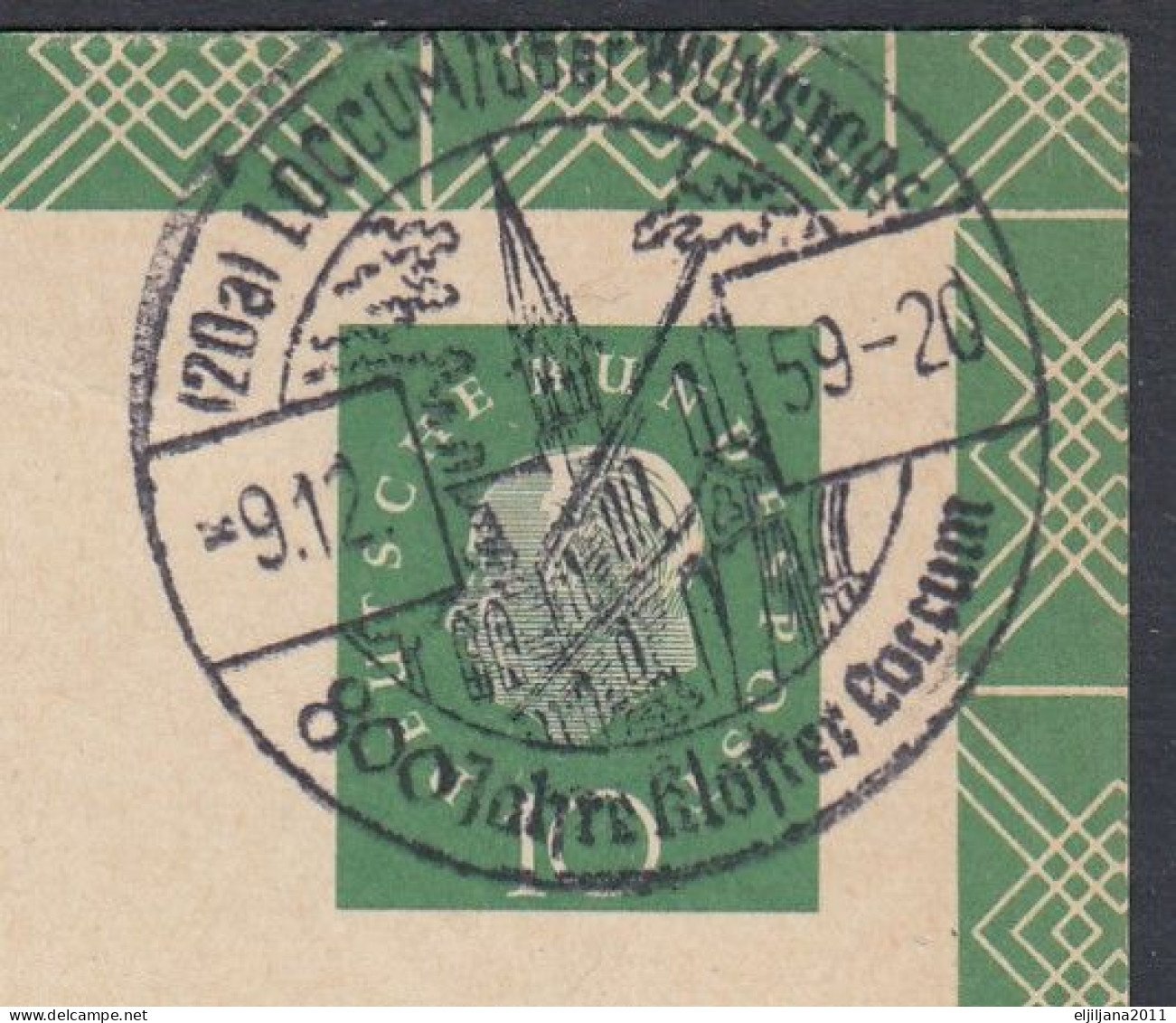 ⁕ Germany 1959 Deutsche BundesPost ⁕ FUNKLOTTERIE (24a) Hamburg 1 ⁕ Loccum Postmark ⁕ Stationery Postcard - Postcards - Used