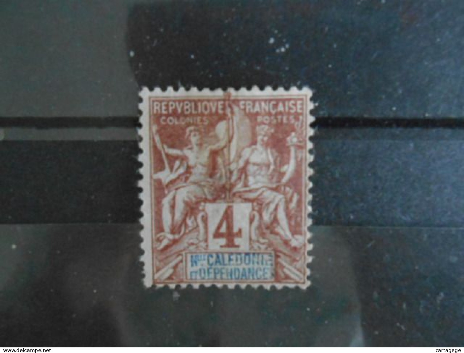 NOUVELLE-CALEDONIE YT 43 TYPE DUBOIS 4c. Lilas-brun S.gris(*) - Unused Stamps