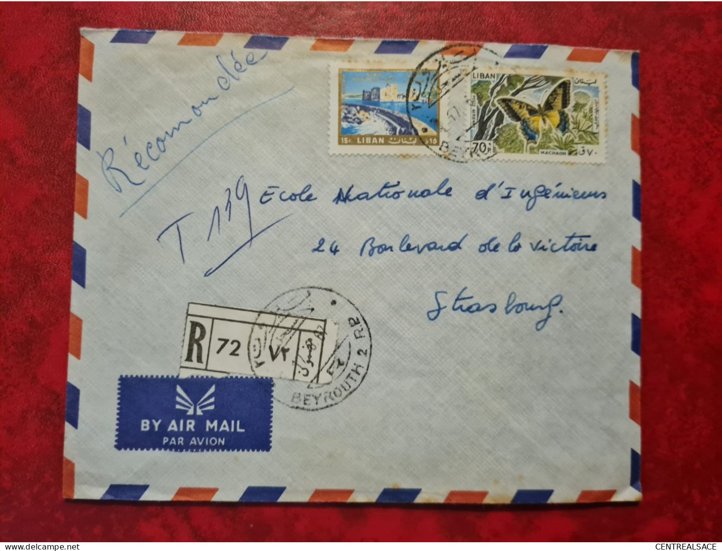 Lettre LIBAN BEYROUTH  1967 RECOMMANDE - Lebanon