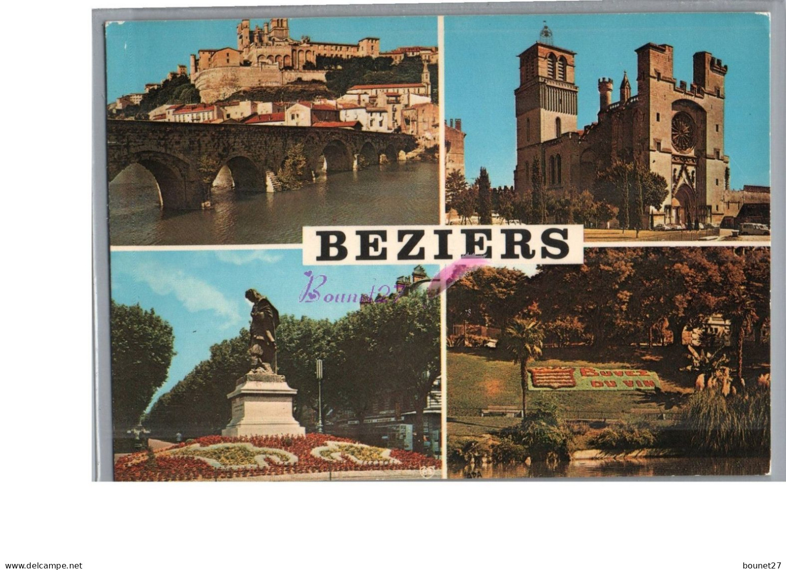 BEZIERS 34 - Cathédrale St Nazaire Le Pont D'Orb Allée Paul Riquet Plateau Des Poètes - Beziers