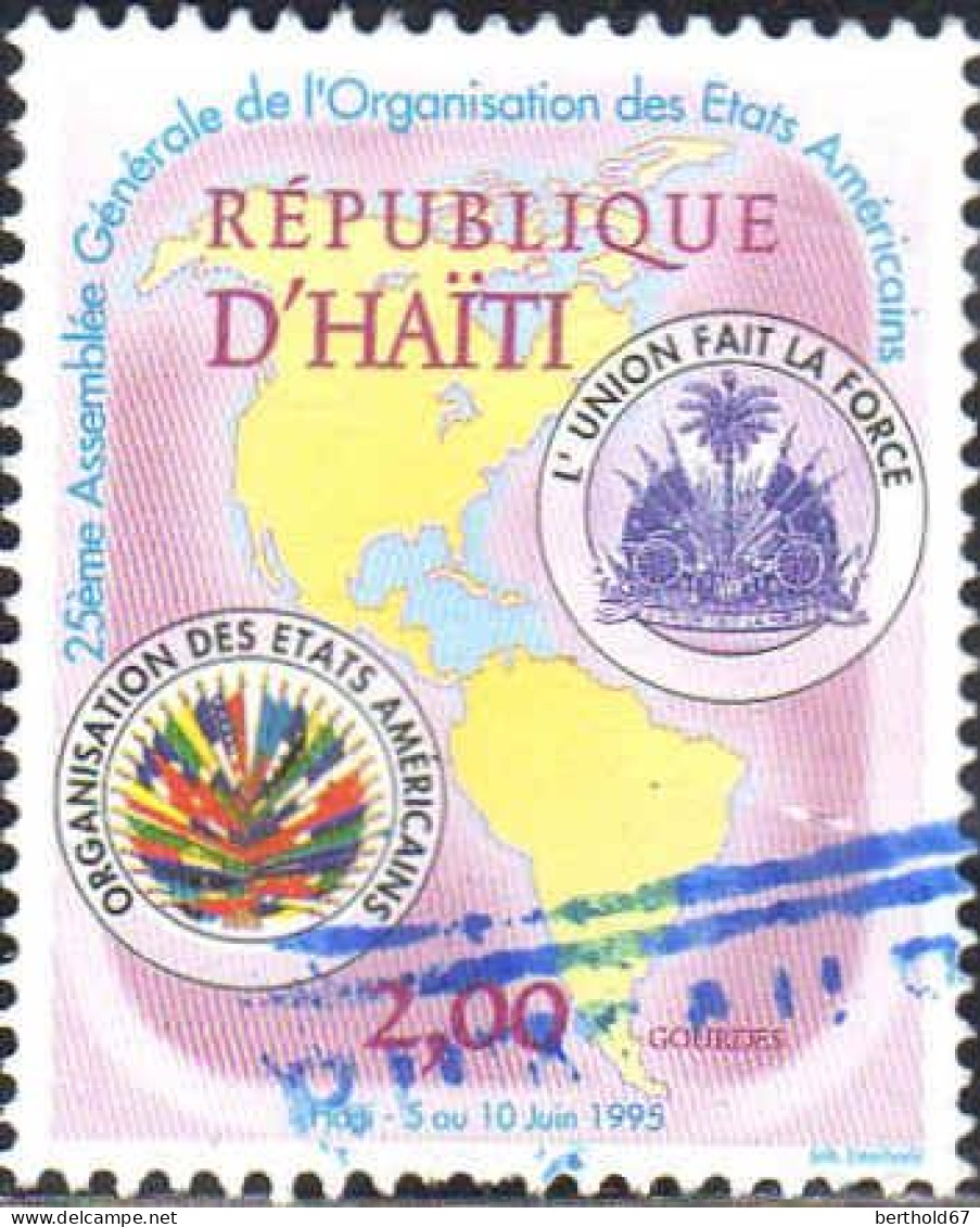 Haiti Poste Obl Yv: 858 Mi:1532 L'Union Fait La Force (Obl.mécanique) - Haití