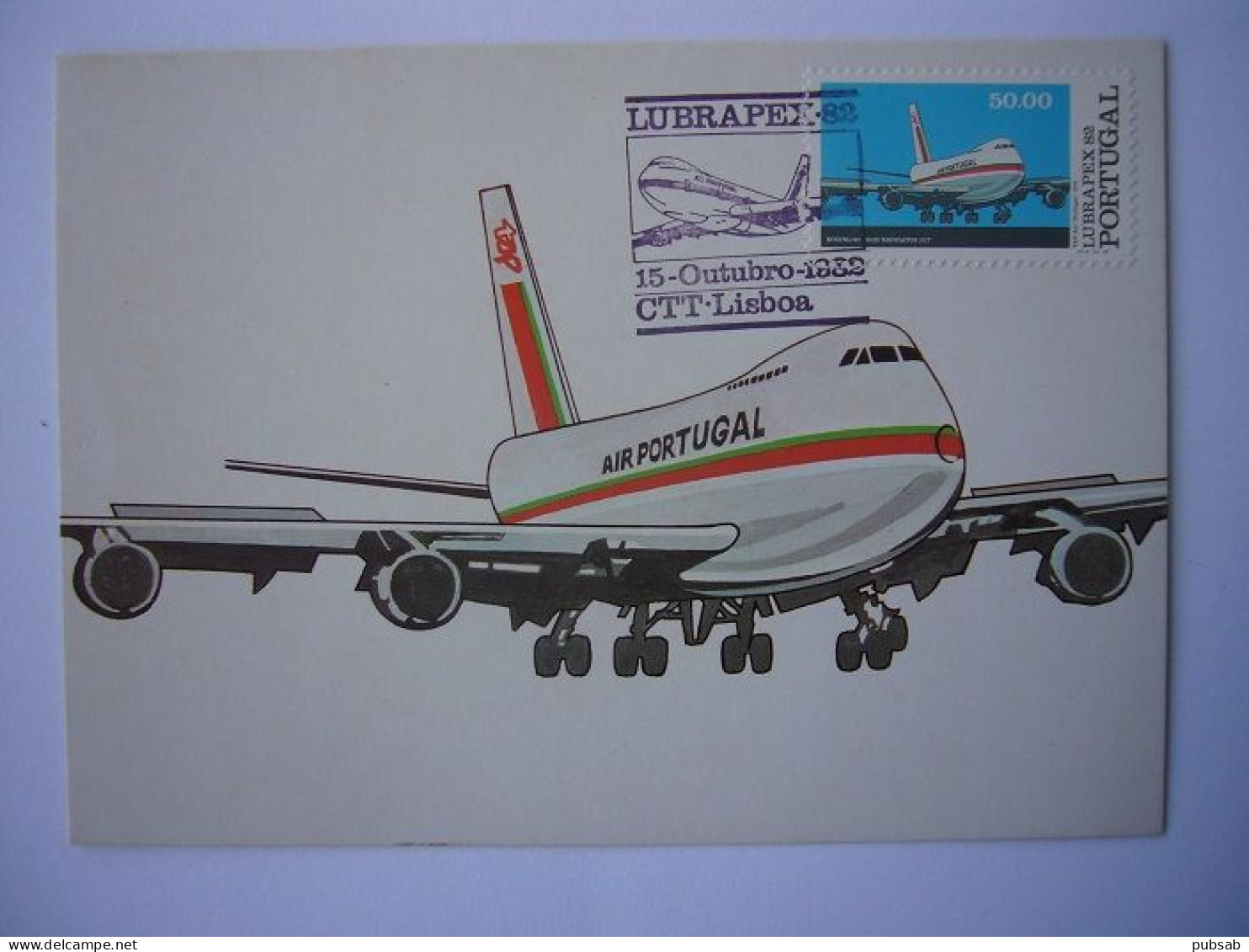 Avion / Airplane / TAP - AIR PORTUGAL / Boeing  747 / Carte Maximum - 1946-....: Era Moderna