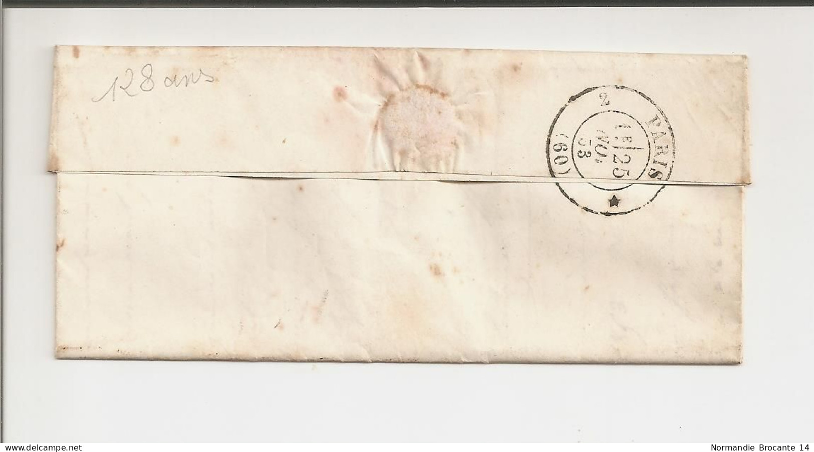 Lettre De Châteaudun Pour Paris De 1853 - Taxe 25 - 1849-1876: Période Classique