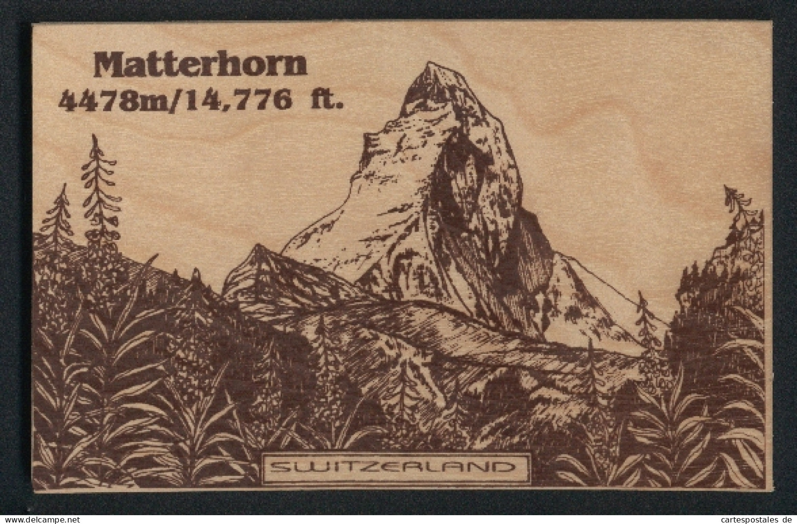 Holz-AK Matterhorn, Ansicht Der Spitze  - Sonstige & Ohne Zuordnung
