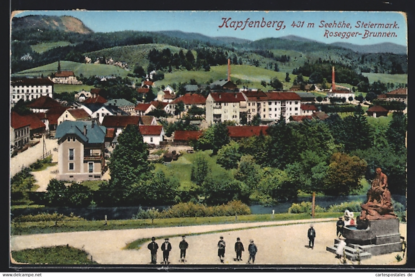 AK Kapfenberg, Rosegger-Brunnen Mit Kindern  - Other & Unclassified