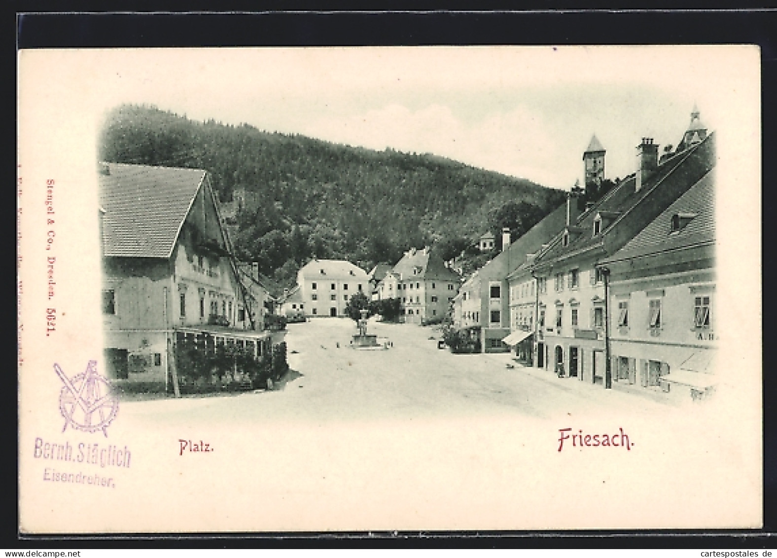 AK Friesach, Strassenpartie Mit Brunnen  - Autres & Non Classés