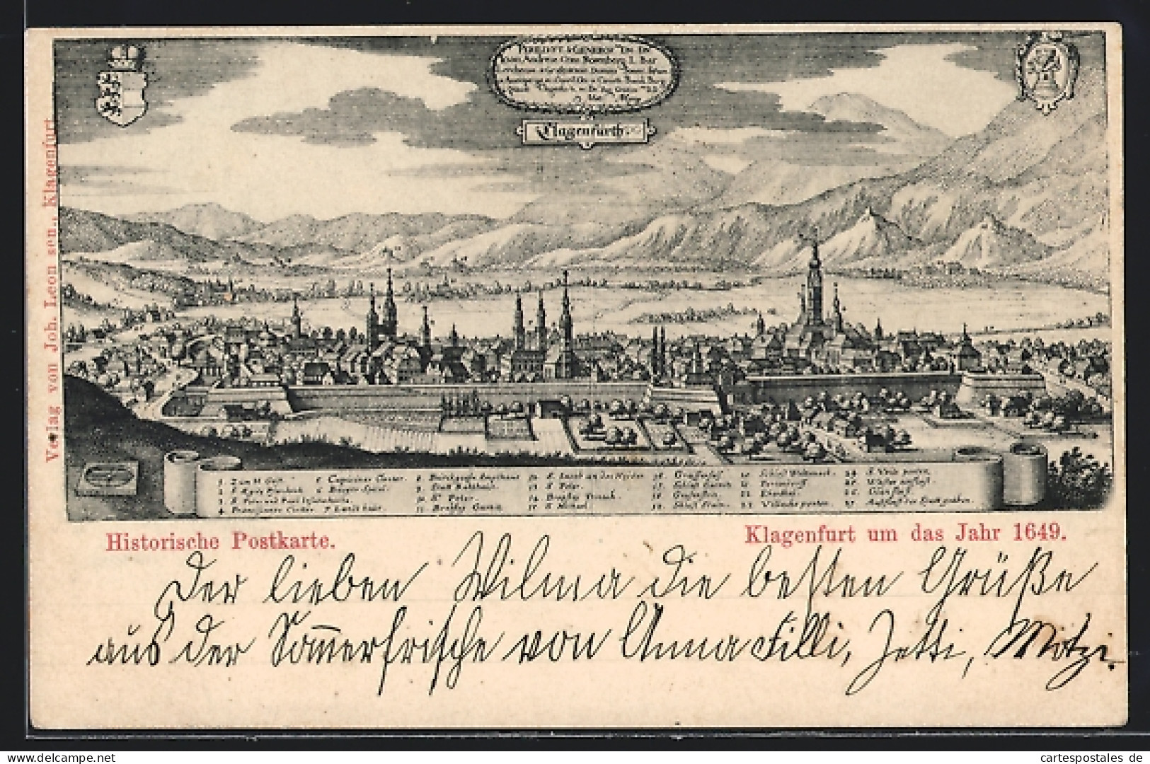 Künstler-AK Klagenfurt, Stadt Um Das Jahr 1649  - Sonstige & Ohne Zuordnung