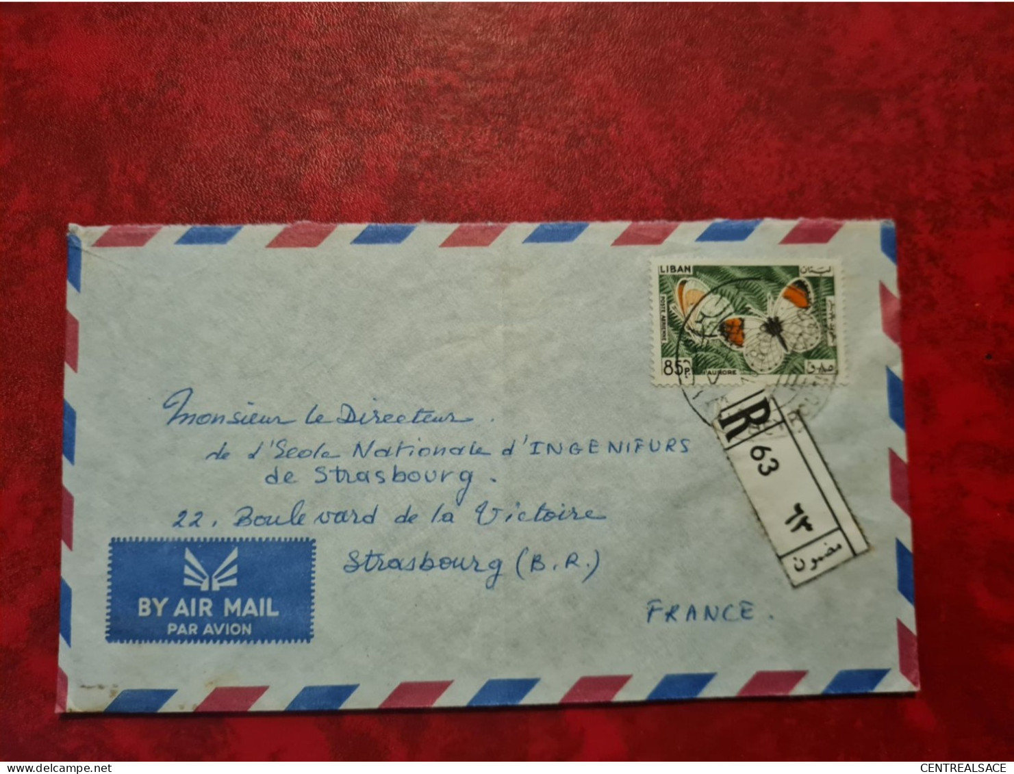 Lettre LIBAN BEYROUTH  1967 RECOMMANDE - Liban