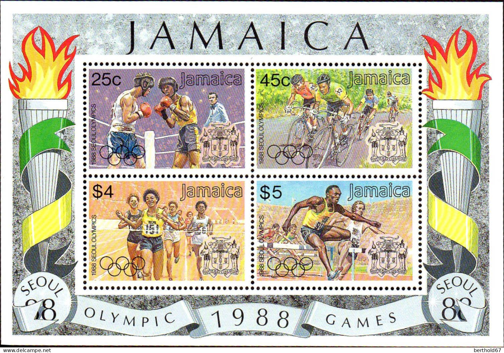 Jamaique Bloc N** Yv:27 Mi:29 Seoul Olympics - Jamaique (1962-...)