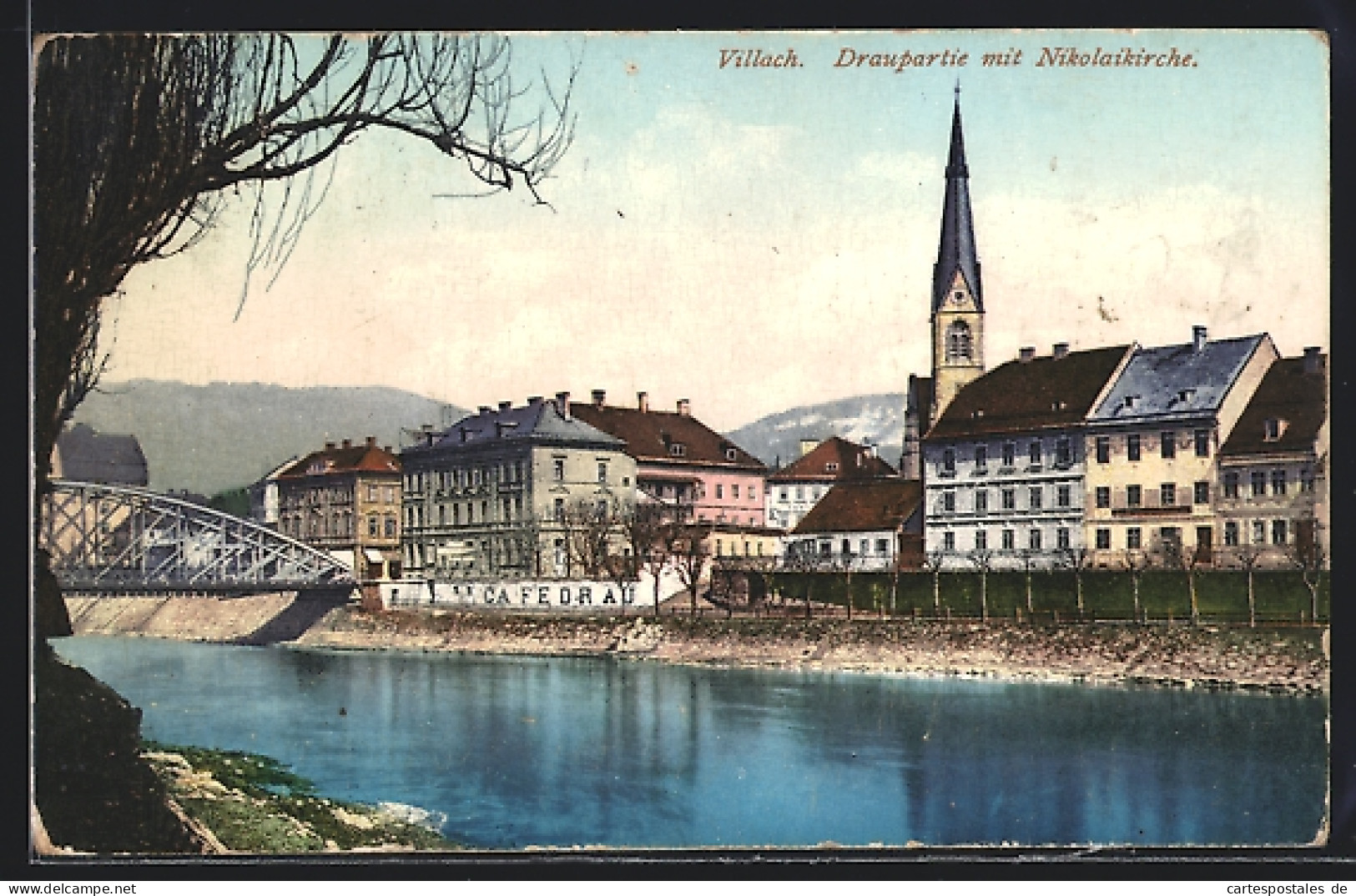 AK Villach, Draupartie Mit Nikolaikirche  - Other & Unclassified