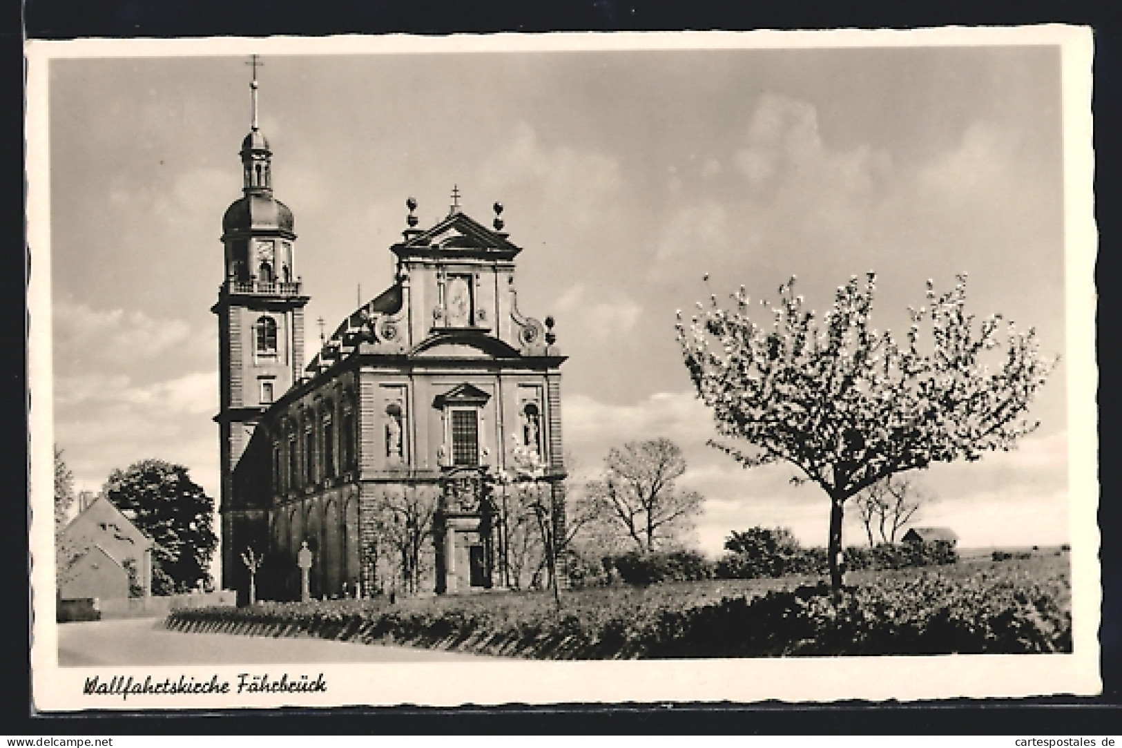 AK Fährbrück, Blühende Bäume Vor Der Wallfahrtskirche  - Autres & Non Classés