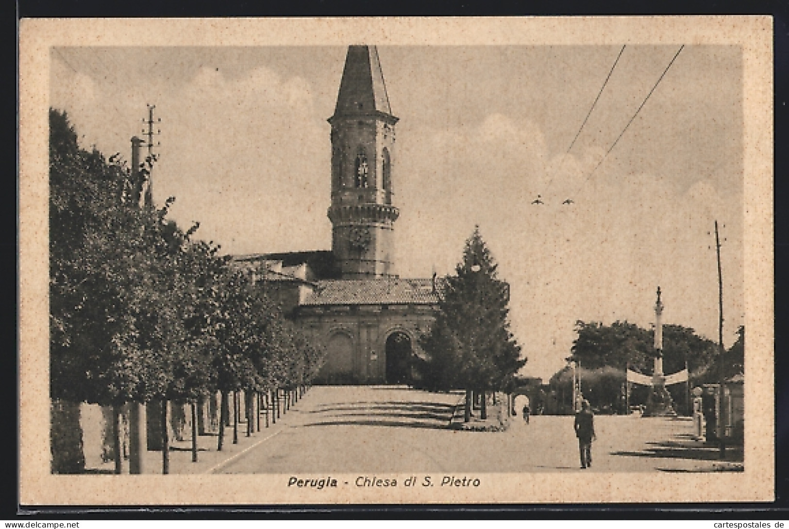 Cartolina Perugia, Chiesa Di S. Pietro  - Perugia