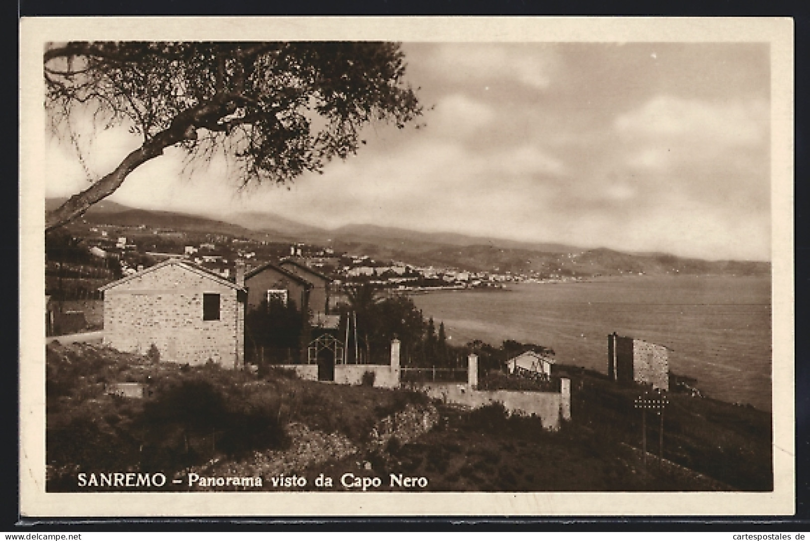 Cartolina Sanremo, Panorama Visto Da Capo Negro  - Otros & Sin Clasificación