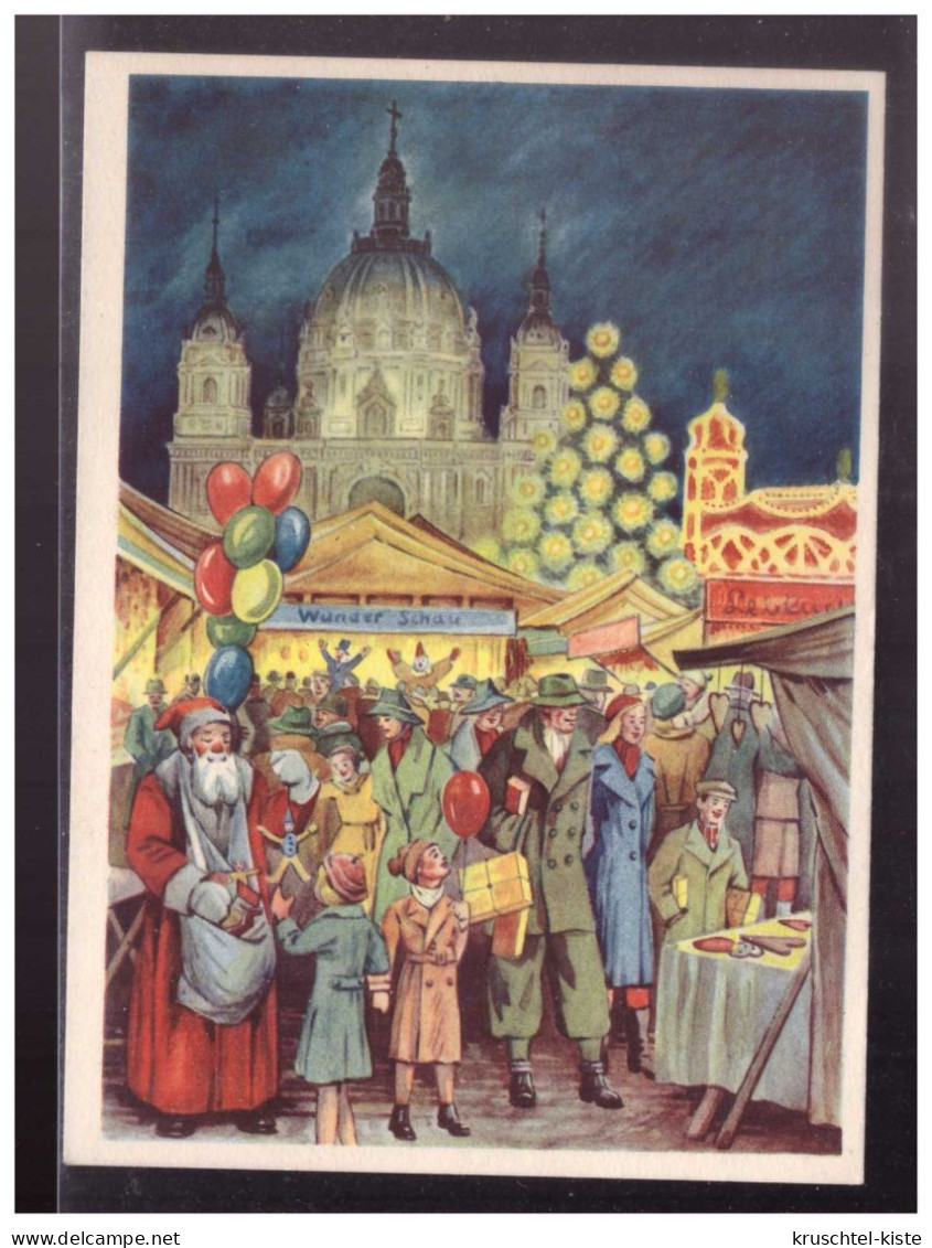 DT- Reich (024197) Propagandakarte Festpostkarte Berliner Weihnachtsmarkt, Gestempelt Mit SST Berlin 8.12.1938 - Briefe U. Dokumente