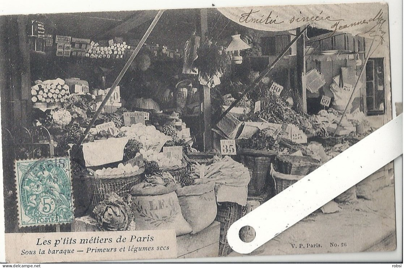 75 Paris, Les P'tits Métiers (Atget), V.P. N°26,Primeurs Et Légumes Secs, D5237 - Ambachten In Parijs