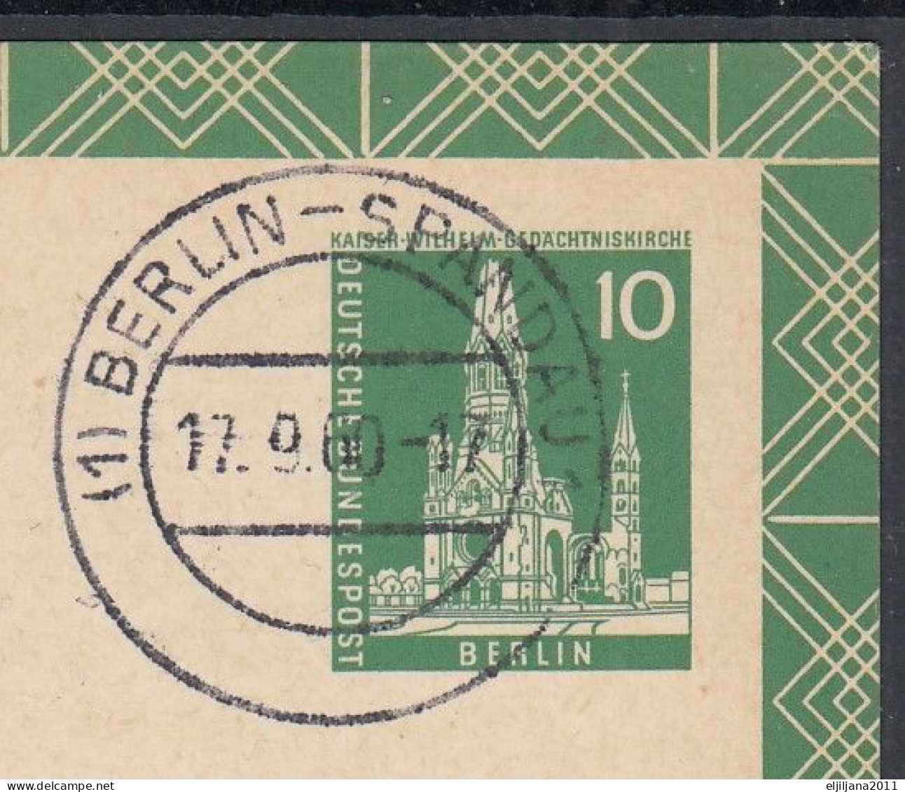 ⁕ Germany 1960 Deutsche BundesPost ⁕ FUNKLOTTERIE (24a) Hamburg 1 ⁕ Berlin-Spandau Postmark ⁕ Stationery Postcard - Postcards - Used