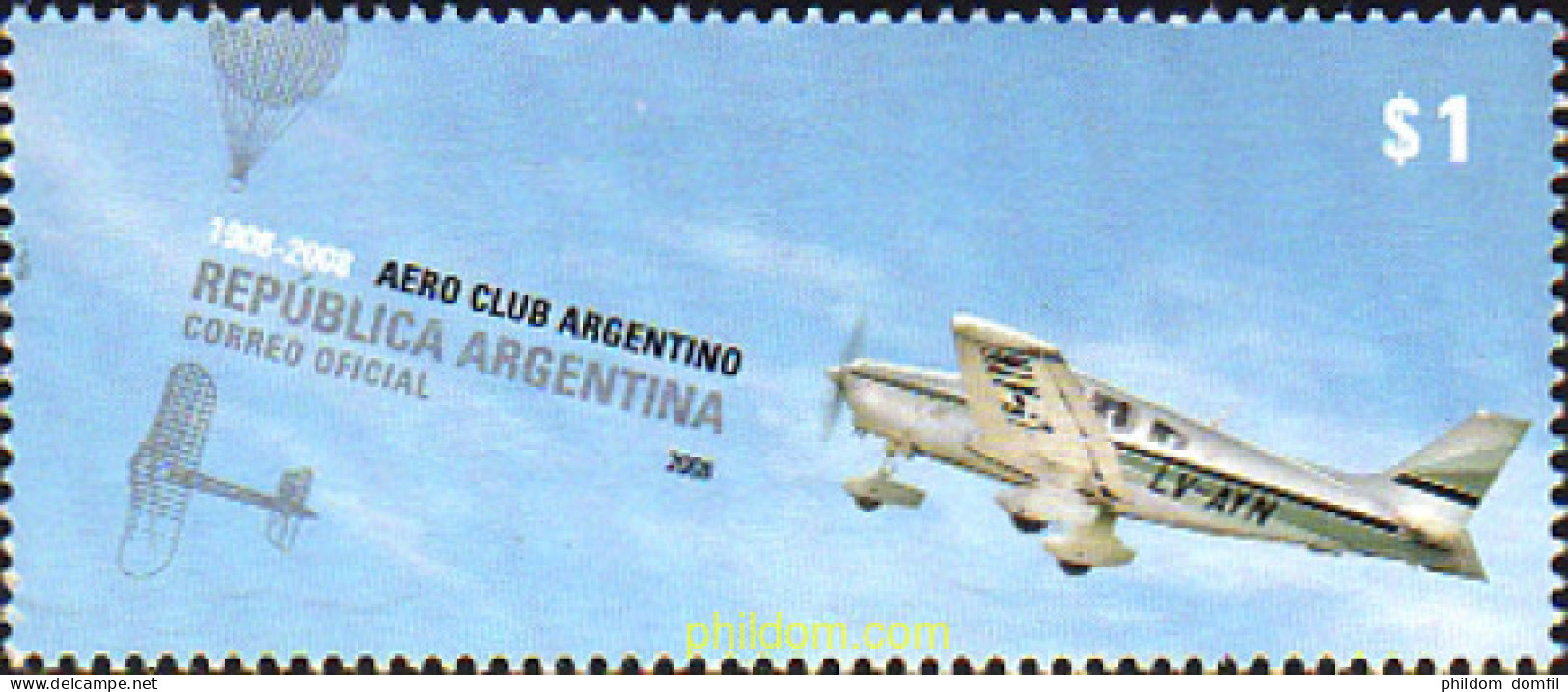 228639 MNH ARGENTINA 2008 CENTENARIO DEL AEROCLUB ARGENTINO - Nuovi