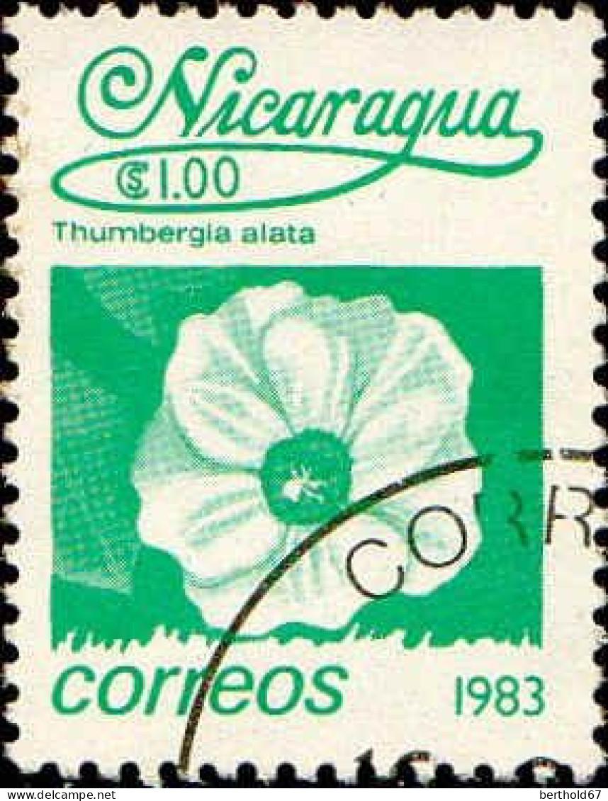 Nicaragua Poste Obl Yv:1261 Mi:2361 Thumbergia Alata (TB Cachet Rond) - Nicaragua