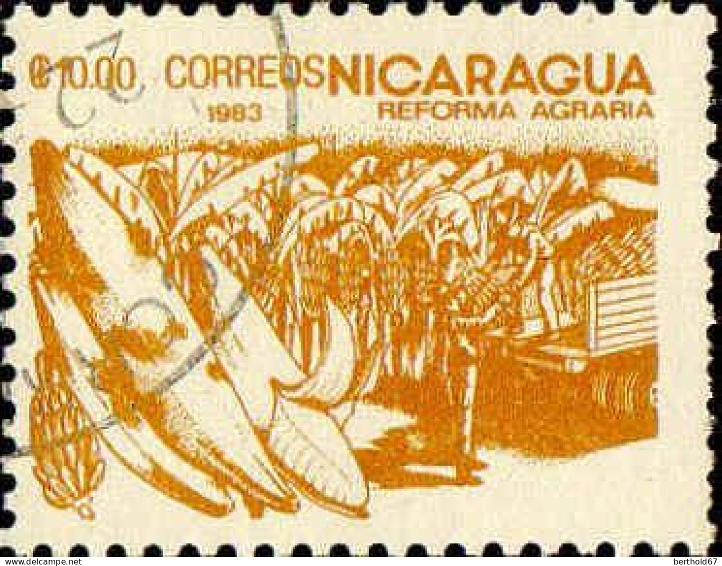 Nicaragua Poste Obl Yv:1310 Mi:2456 Reforma Agraria (Dents Courtes) - Nicaragua