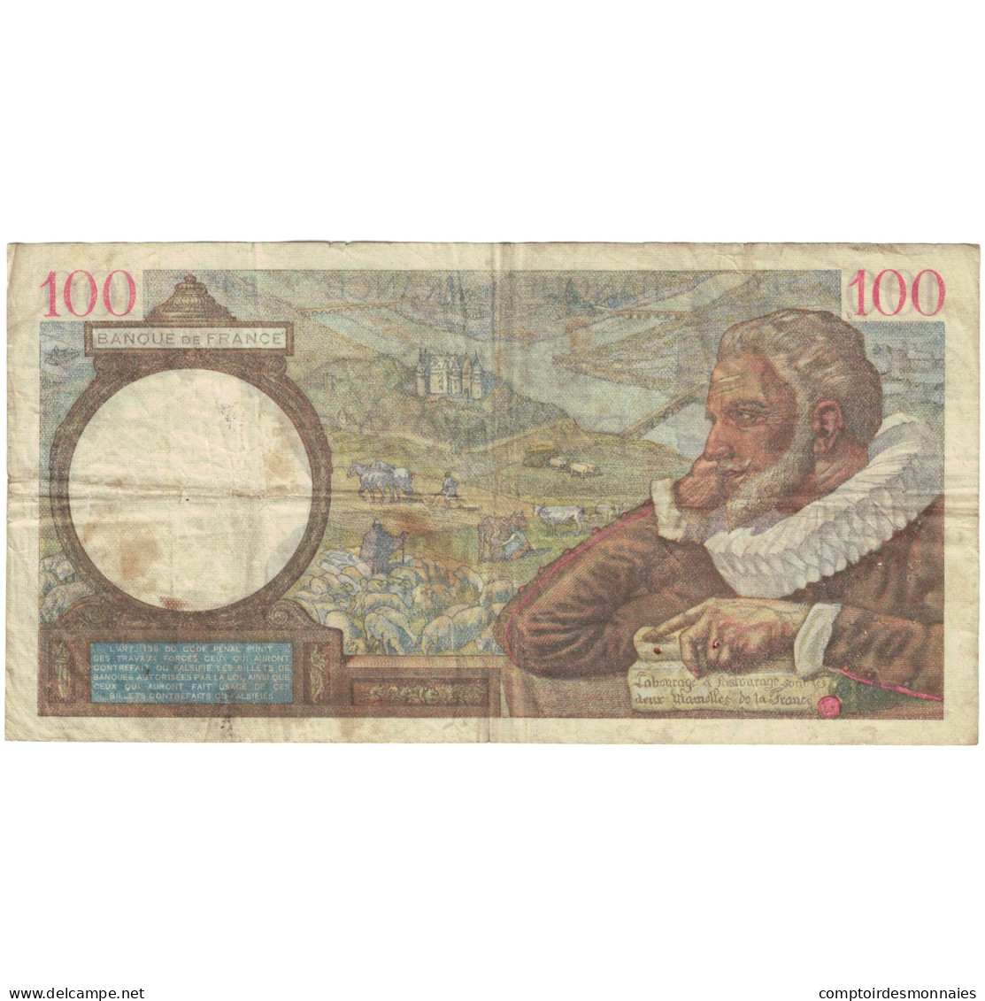 France, 100 Francs, Sully, 1939, P.4595, TB, Fayette:26.16, KM:94 - 100 F 1939-1942 ''Sully''