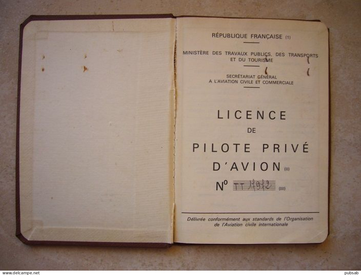 Avion / Airplane / Pilot's Book / Pilot Logbook - Vliegvergunningen