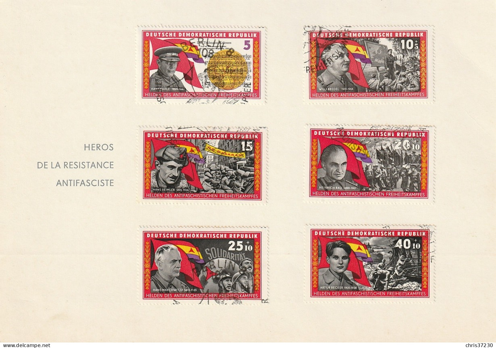 BLX - Document Souvenir - Héros De La Résistance - 1966 - Covers & Documents