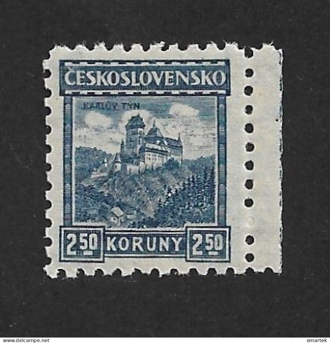 Czechoslovakia 1926 MNH ** Mi 252 Wz Sc 111 Karlstejn  With Watermarks No.8.Tschechoslowakei C7 - Unused Stamps
