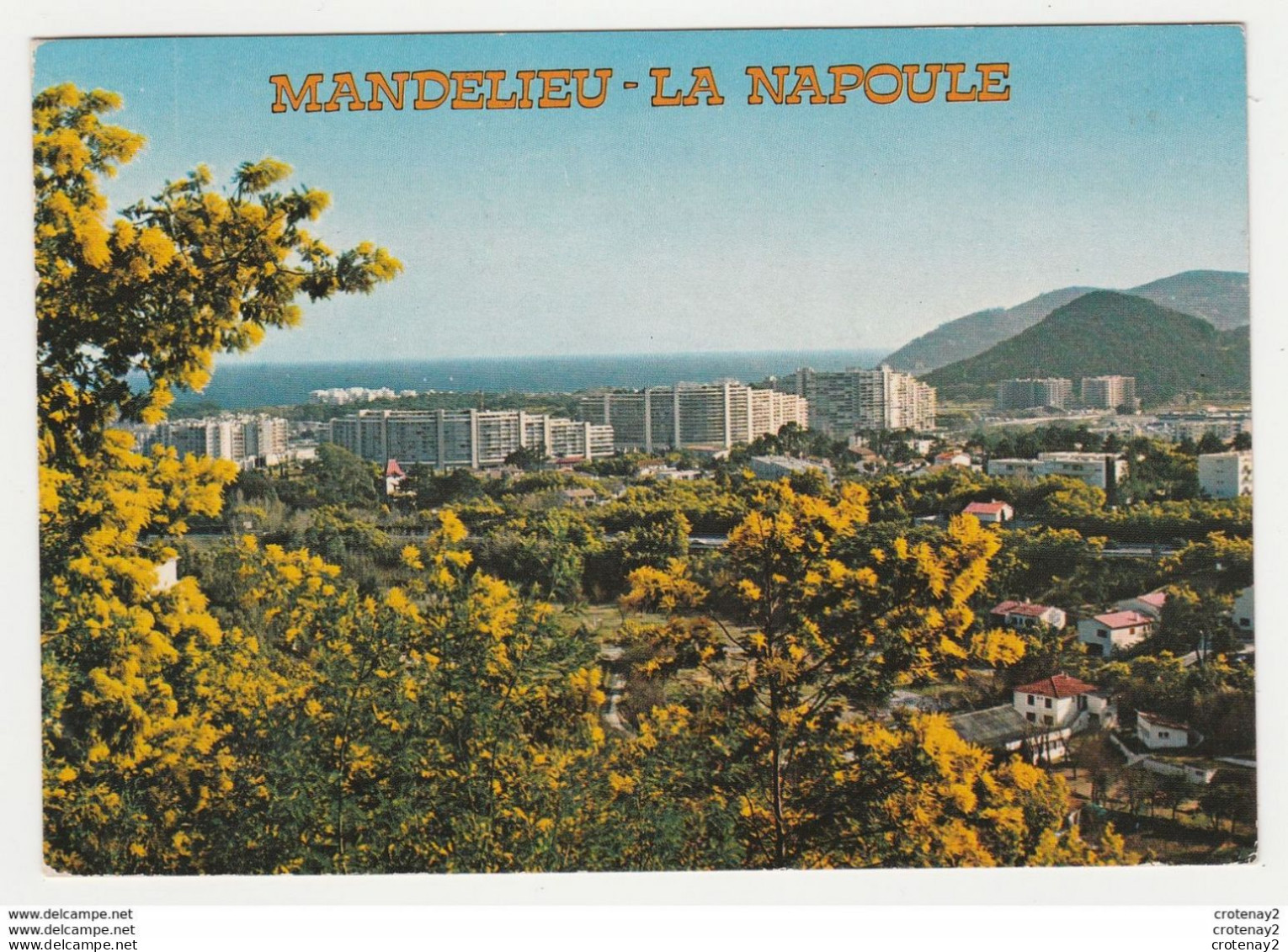 06 MANDELIEU LA NAPOULE Vers Cannes N°317 Grands Immeubles Mimosas En 1983 - Cannes