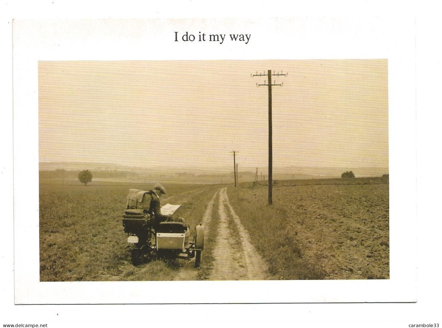 CPA  .Homme Avec Side-car  "Ido It My Way "   Non écrite      (1679) - Men