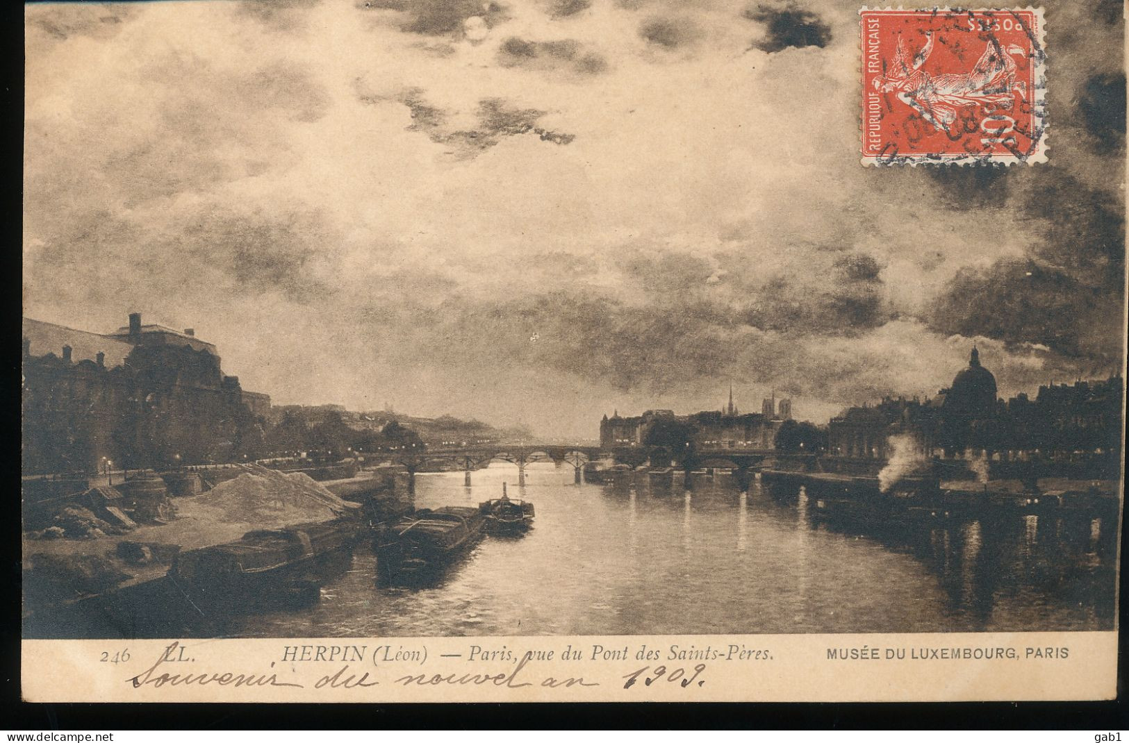 HERPIN --- Paris , Rue Du Pont Des Saints - Peres -- ( 1909 ) - Museum