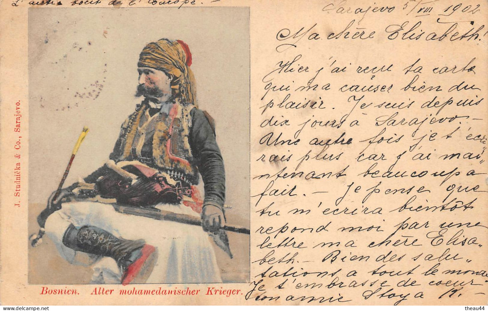 ¤¤   -  BOSNIE   -  Bosnien  -  Alter Mohamedanischer Krieger  -  Sarajevo En 1902   -   ¤¤ - Bosnia Erzegovina