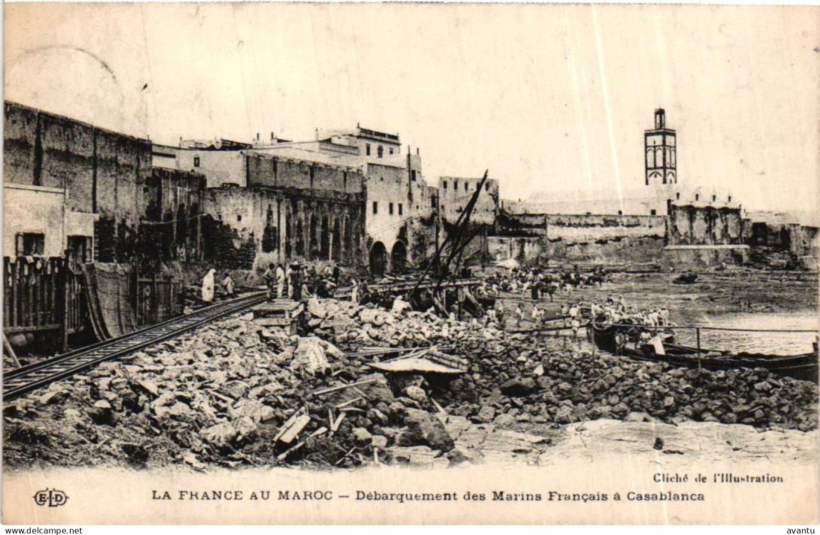 MAROKKO / LA FRANCE AU MAROC /  DEBARQUEMENT DES FRANCAIS - Casablanca