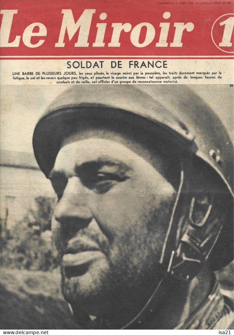 Revue LE MIROIR: 2 Juin 1940; Images De La Guerre. 8 Pages Illustrées. - 1900 - 1949
