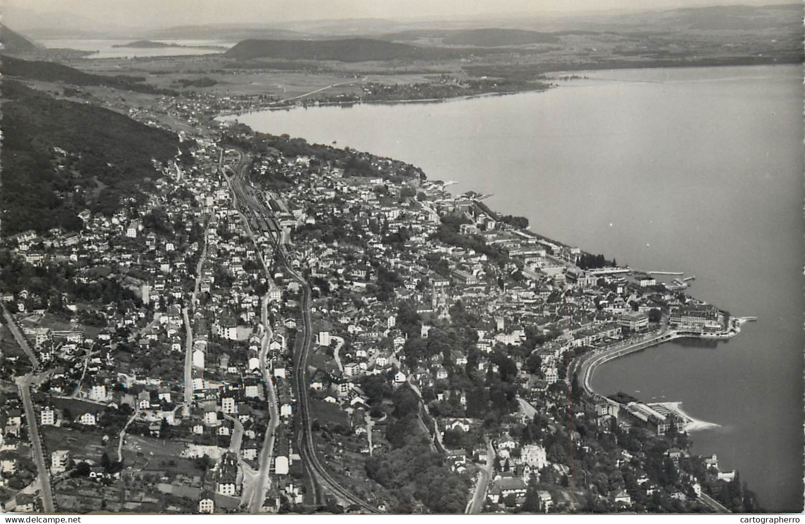 Postcard Switzerland Neuchâtel Aerial - Neuchâtel