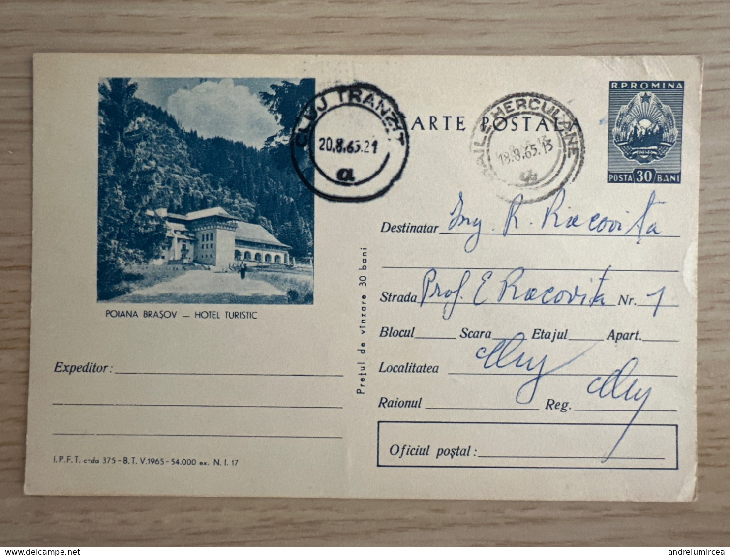 Cod Nr 17/65 POIANA BRAȘOV - Postal Stationery