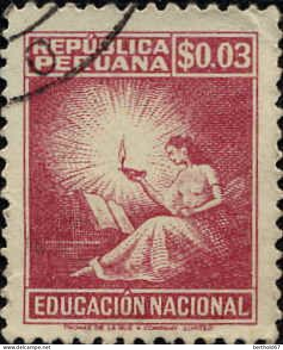 Perou Bienf Obl Yv:1 Mi:43Z Educacion Nacional (cachet Rond) - Perú