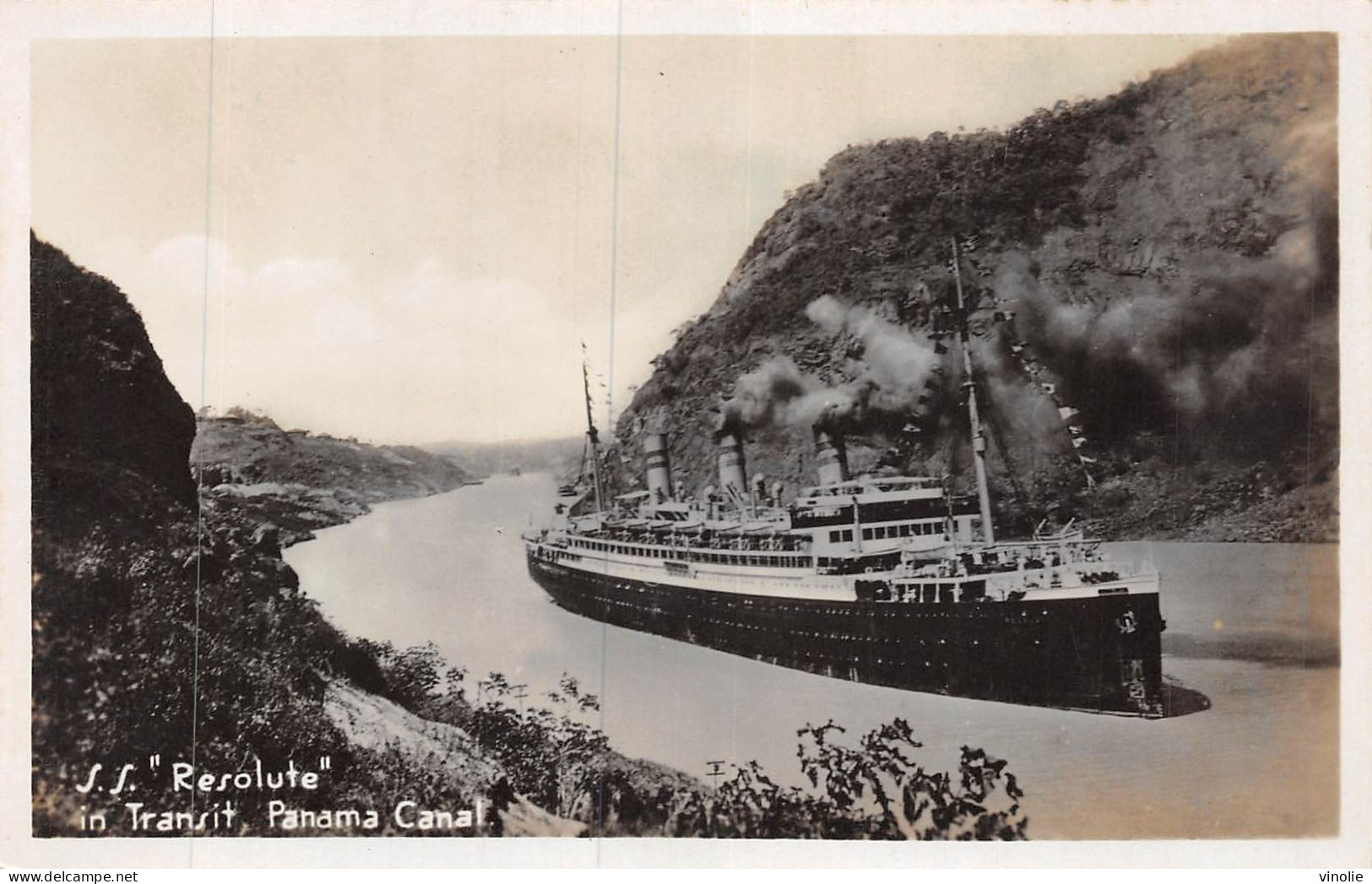 P-24-Mi-Is-1899 : CANAL DE PANAMA. BOAT. BATEAU. S.S. RESOLUTE - Panama
