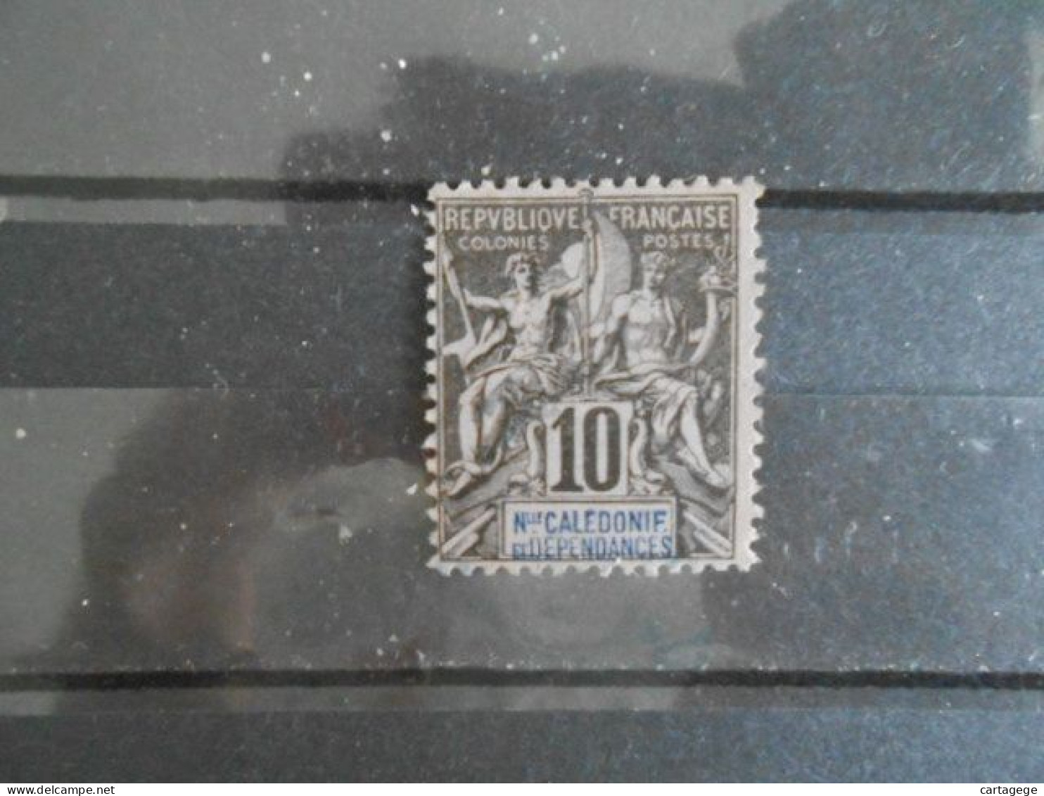 NOUVELLE-CALEDONIE YT 45 TYPE DUBOIS 10c. Noir S.lilas* - Unused Stamps